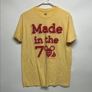 Disney 100% cotton size medium yellow shirt made in the 70s Disney World
